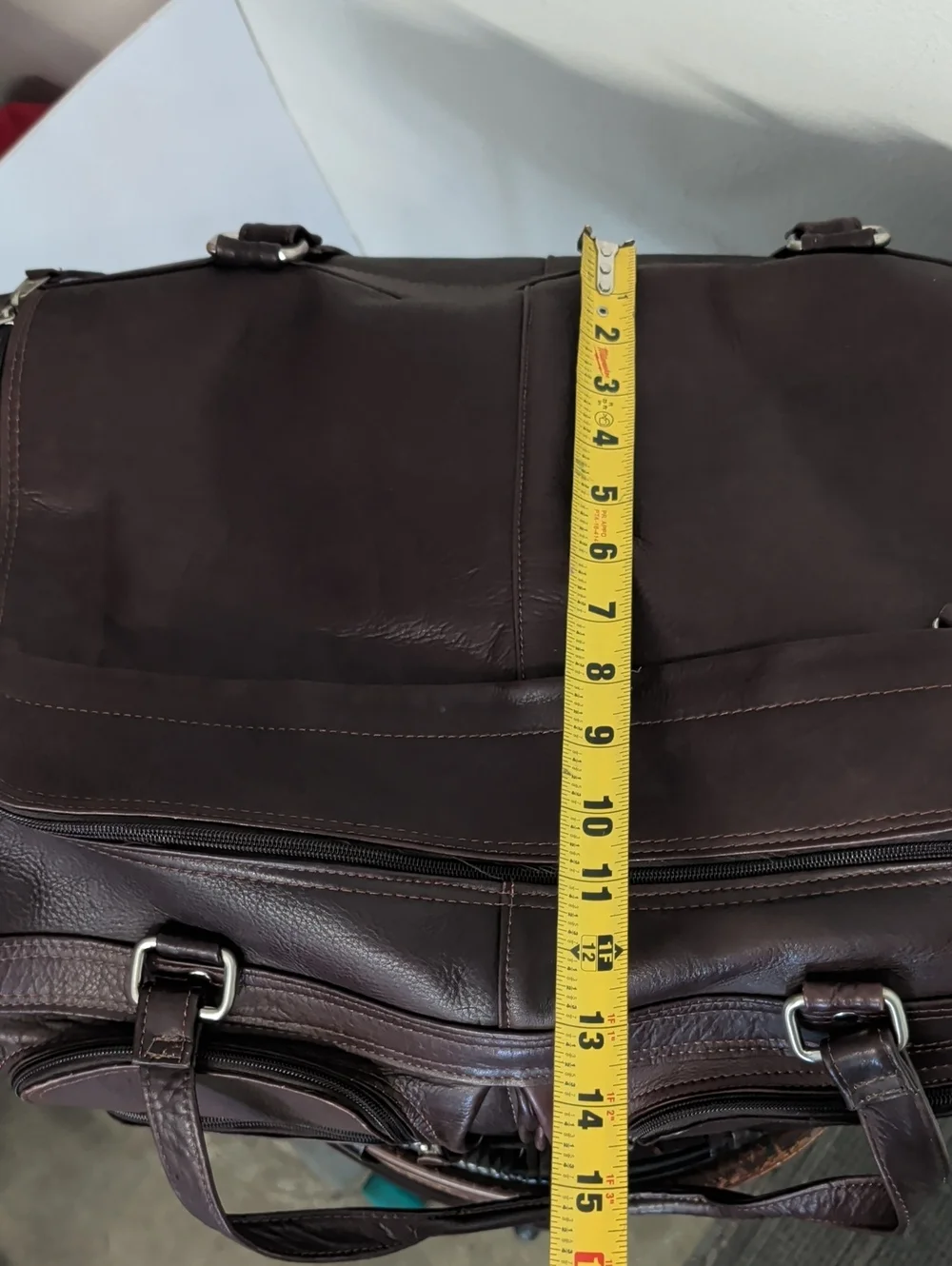 Latico NJ U.S.A. Men's Duffle Bag Brown Leather